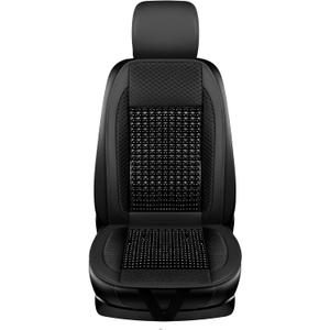 Wood Bead Car Seat Cover, Ergonomic Designed Wooden Beads Car Seat Cushion, Breathable and Cooling Pads for Cars, Trucks,Vans,SUVs and Office Chair. (Black, 1 Piece)