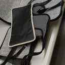 YUDODO Large Dog Car Seat for Center Console (Width9.5in) Fits 10-20lbs, Anti-Slip Puppy Cat Travel Portable Booster Seat, Luxury Pet Car Bed Carseat PU Leather Gray