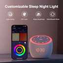 Hotmoon Sound Machine 388 Soothing Sounds White Noise Machine for Babies & Adults, Smart Night Light, Sleeping Timer App Control, Brown Noise Pink Noise Block Out Office Yoga, Plug-in