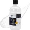 Artecho White Acrylic Paint Large Bottle 500ml / 17oz, White Paint for Canvas, Rocks, Wood, Fabric, Ceramic, Non Toxic