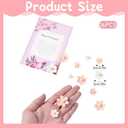 3D Flower Fridge Magnets Cute Mini Colorful Decorative Magnets Photo Wall Fixing Suitable for School Office Locker Kitchen Cabinet Whiteboard 16 Pcs (Pink White)