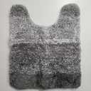 Microfiber Contour Toilet Rugs U-Shaped 20x24