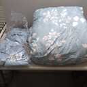 Bedsure Sky Blue Queen Comforter Set - 7 Pieces Floral Bedding Sets, Queen Bed in a Bag with Reversible Botanical Flowers Comforter, Sheets, Pillowcases & Shams