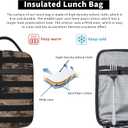 American Flag With Desert Camouflage Insulated Lunch Bag - Reusable Lunch Box - Portable Lunch Tote For Women Men And Kids