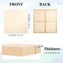 Aodaer 4 Pack Wood Panels 24 x 24 Inch Wooden Panels Canvas Unfinished Craft Wood Boards Panel for Art Crafts Acrylic and Oil Painting Pouring DIY Projects