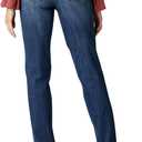 Women's Relaxed Fit Straight Leg Jean, Jaded,Size 14 Short