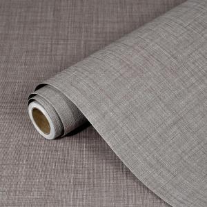Dark Gray Grasscloth Peel and Stick Wallpaper 23.6"x200"