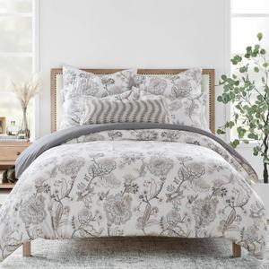 Levtex Home - Ophelia Blush Comforter Set - King Comforter + Two King Pillow Cases - Floral - Taupe Grey Cream Blush - Comforter (106 x 94in.) and Pillow Case (36 x 20in.), Comforter - King/Cal King
