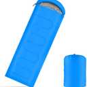 Camping Sleeping Bags for Adults Kids Waterproof Lightweight Sleeping Bag for Cold Weather or Warm Backpacking Hiking Mountaineering Indoor Outdoor Use (Blue)