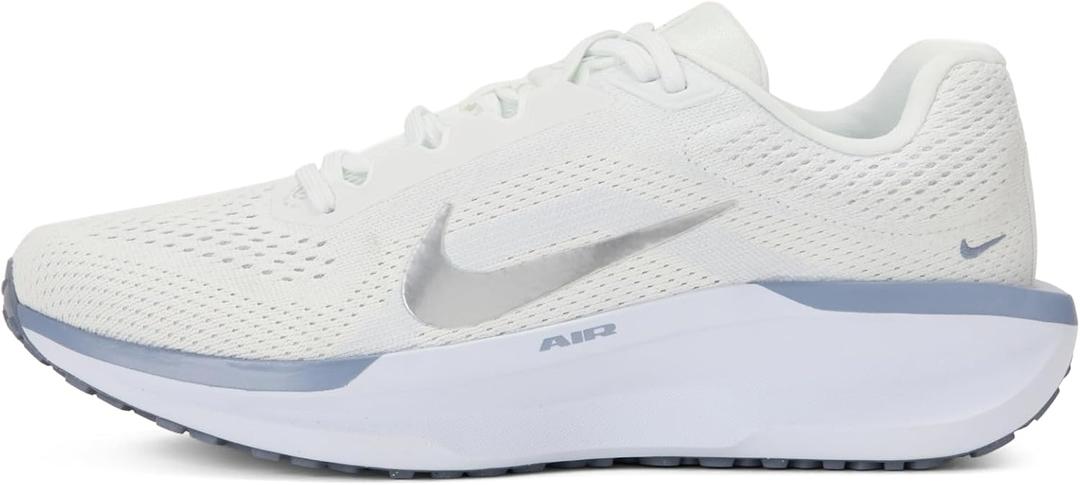 Nike Women's Winflo 11 Road Running Shoes, Summit White/Metallic Silver, 9.5