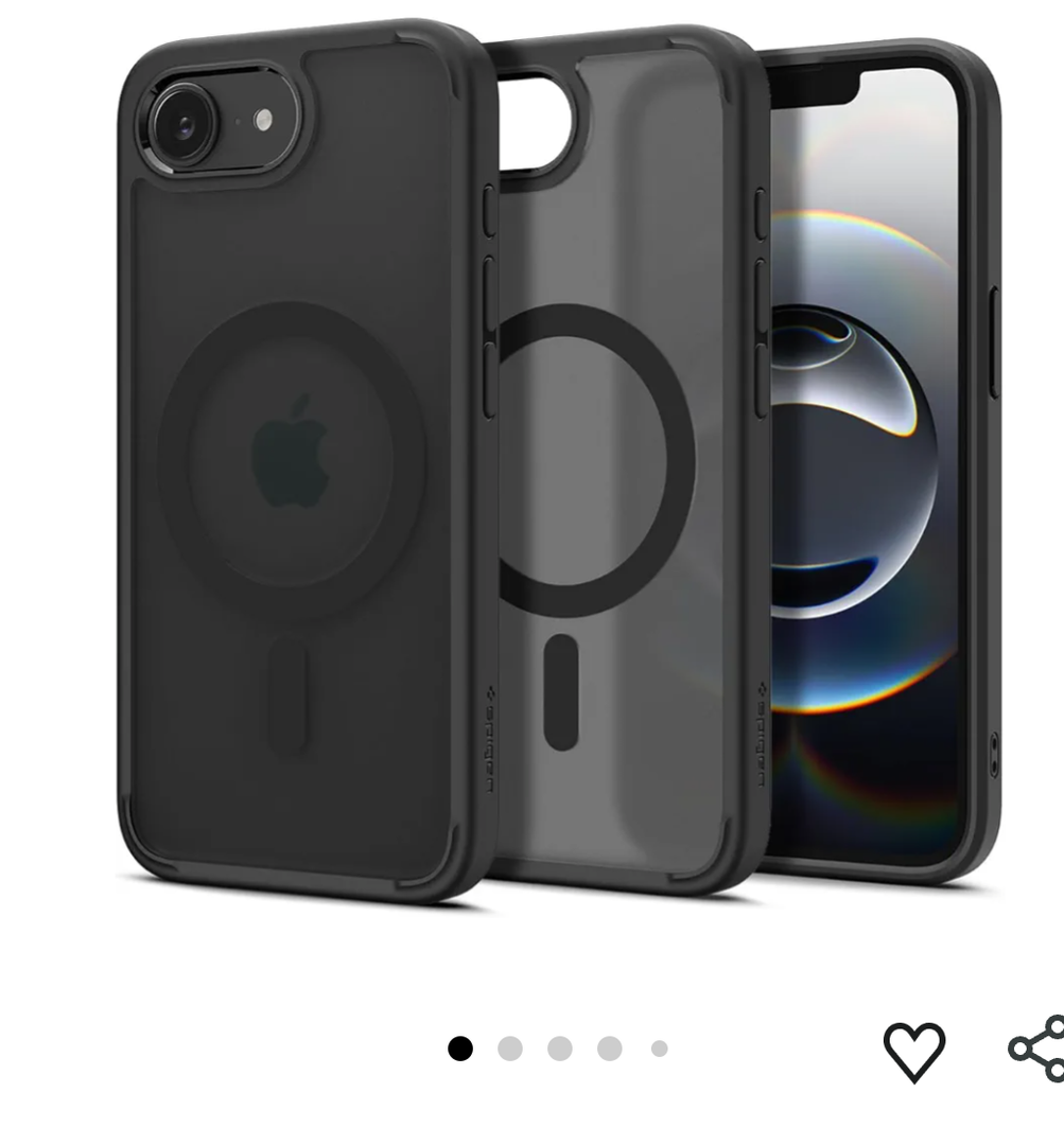 Spigen for iPhone 17e / 16e Case, Ultra Hybrid MagFit [Anti-Yellowing] [Compatible with Magsafe] - Frost Black