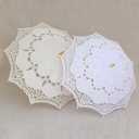 Lace Parasol Umbrella Vintage Wedding Bridal Lace Umbrella for Decoration Photo Tea Party 32 Inch Adult Size