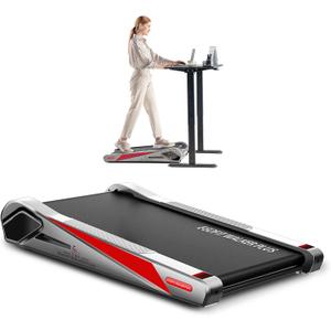EGOFIT: Walker Pro M1 - Cool Grey - Under Desk Walking Pad Treadmill, 5% Incline, LCD Display, Remote Control, Home & Office, 220lb Cap, 0.6-3.1mph