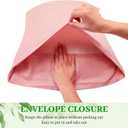 YIYEA King Size Pillow Cases Set of 2, 100% Viscose Derived from Bamboo Cooling Pillowcases for Hot Sleepers, Silky Soft Breathable Pillow Covers with Envelope Closure (20" x36, Pink)