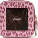 Montana West X Wrangler Clear Makeup Bag Travel Cosmetic Bag Portable Make Up Toiletry Organizer for Women Leopard (Small, Small Leopard-Pink)