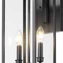 Bestshared Outdoor Wall Sconce Lights, 20 Inch Tall Exterior Wall Lighting Fixtures with Clear Glass, Anti-Rust Modern Black Outside Lantern Lamp for House Front Porch Patio (Black, 20"-1 Pack)