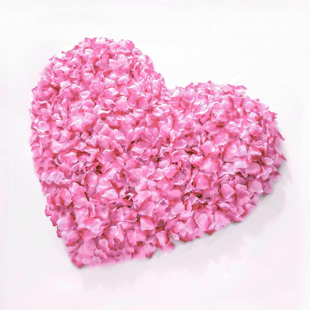 1000Pieces Rose Petals, Artificial Flower Petals Fake Rose Petals for Romantic Night,Wedding,Proposal Anniversary Flower Decorations (Pink Gradient) (1000pcs)
