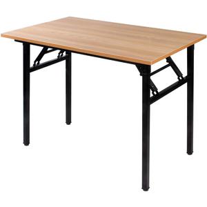 SogesGame 39.4 Inches Computer Desk for Small Space - Folding Writing Table, Compact and Foldable, No Install Needed, Teak Black