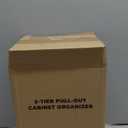 Delamu 2-Tier Multi-Purpose Bathroom Under Sink Organizers and Storage, Stackable Kitchen Pantry Organization, Pull Out Medicine Cabinet Organizer with Movable Dividers, White, 2 Pack