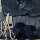 Heating Pad for Neck and Shoulders, Back Pain Relief, Electric Heating Pads with 6 Heat Levels & 4 Time Settings, Auto Shut-Off, Gift for Mom and Dad (Blue)