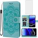 Case for Moto G Stylus 2022 5G/Motorola G Stylus 5G 2022 XT2215 Wallet Case with Tempered Glass Screen Protector, Leather Flip Credit Card Holder Cover for Motorola Moto G Stylus 5G 2022 Green