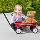 Radio Flyer Mini Classic Red Wagon for Kids, 16.5" Toy Wagon For Kids Aged 1.5+, Play-Size Version of the Classic, Durable Rolling Wheels & Steel Body, Working Handle, For Toys, Crafts & Gift Displays (White, M)