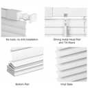MYshade No-Drill Cordless Horizontal Mini Blinds 35" W x 48" H Tool-Free Inside Mount Window Blinds with 1" Vinyl Slats, Light Filtering & Privacy, Child & Pet Safe, White