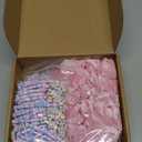Quelay 24 Sets Ballerina Party Favors Include 24 Pink Hair Scrunchie 24 Dance Clay Bead Bracelet 24 Ballerina Cards Ballet Party Favors for Teacher Student Dance Team Gifts