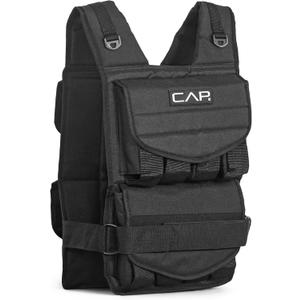 CAP Barbell Adjustable Weighted Vest  Heavy-Duty Workout Vest with Removable Iron Weights for Strength Training, Cardio, Running, and Calisthenics, 40-pound