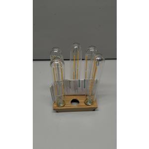 7.3 Inch T10 LED Bulb 6W (Equal 60W), Jacqueny 6PCS Dimmable Clear T10 LED E26 High Output 2700K Warm White, No-Flicker Edison T30/T10 Tubular Light Bulb 600LM, Long Lifetime For Wall Sconces, Pendant