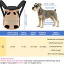 Dog Backpack Carrier, Pet Sling Front Backpack for Small Medium Dogs 10-16 Lbs, Legs Out, Adjustable Wearable Puppy Chest Travel Bag, Thick Straps & Cushion, Easy-Fit for Hiking/Walking/Camping