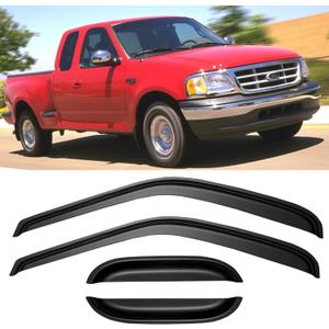 Window Visors Rain Guards for 1997 1998 1999 2000 2001 2002 2003 Ford F150 SuperCab, Window Vent Shade Wind Deflectors for 97 98 99 F250 Light Duty Extended Cab