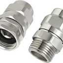 G-Sunny Solid Brass 5/8-Inch Garden Hose Repair Kit, Heavy-Duty Male and Female Replacement Ends Coupler, Leak-Proof Hose Mender and Connector Fittings (5/8"Garden Hose Repair Fitting 1Set)