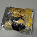 2 x Happy Birthday Decorations Banner and Balloons, Happy Birthday Banner Sign Party Supplies Hanging Decorations Black Gold