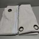  Light Grey Linen Semi Sheer Curtains 63 Inches Long for Bedroom 2 Panels - Textured Light Filtering Window Drapes with Bronze Grommet Privacy for Living Room, 2 Panels, 52 X 63 Inch