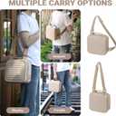 Camera Case Compatible with Canon EOS Rebel T7/R50/R6 Mark II/R100/R50 V/T6/R8/R10/R5 Mark II/RP/R7/5D Mark IV/SL3/R5/T100 DSLR SLR Camera, Lens and Tripod with Moveable Dividers and Shoulder Strap