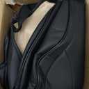 FEELON 2 Pieces LB Car Seat Covers Front Bottom Seat Cushion Covers, Waterproof Nappa Leather, Anti-Slip and Wrap Around The Bottom, Universal Auto Interior Fit for Sedans SUV Pick-up Truck, Black