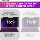 PYS Magnetic Laptop Privacy Screen 14 Inch 16:9 - Laptop Screen Privacy Shield, Anti-Blue Light, Anti-Glare Filter, Removable Screen Protector