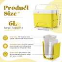 1 Pcs 6 Liter Mini Hard Cooler, Portable Cooler, Yellow