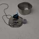 PEKTACO Stainless Steel Cat Water Fountain, 3.2L/108oz Cat Water Dispenser with Ultra-Quiet Water Pump and Water-Level Window, Dishwasher Safe Pet Drinking Fountain for Cats & Small Dogs