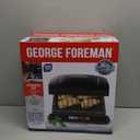 George Foreman 4-Serving Removable Plate Electric Grill and Panini Press, George Tough Non-Stick Coating, Drip Tray Catches Grease, Black