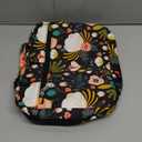 Bible Book Covers for Women & Girls - Scripture Carrying Case with Handle Pockets, Black-Flower Design