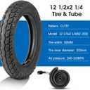 Heavy Duty 12.5x2.25 Tire Tubes 12-1/2 x2-1/4 Tire and Inner Tube Set with Angled Valve Stem Compatible with 12.5 inch Tire of Electric Scooters, 2 Sets