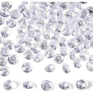 Acrylic Diamonds, 2000PCS 10mm Clear Crystals Gems Table Scatter Gemstones for Decoration Wedding Party Birthday Bridal Shower Vase Fillers