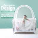 Baby Crib Tent to Keep Baby from Climbing Out  Breathable Cotton Mesh  Locking Zippers  Pop-Up Crib Canopy Net  Safe Anti-Climb Crib Cover  Izybu Crib Tent  Fits Standard 52 Cribs