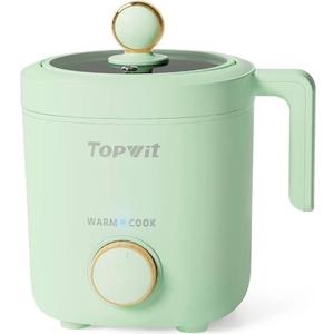 TOPWIT Rice Cooker Small, Mini Rice Cooker 2 Cups Uncooked, 1.2L Portable Rice Maker with Non-stick Coating, BPA Free, One Touch & Keep Warm Function