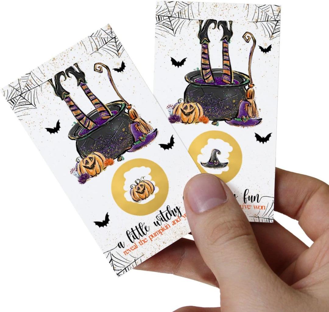 Witchy Fun Bridal Shower Scratch Off Cards (30 Pack)  Halloween Wedding Reception Activities, Lottery Giveaways, Girls Shower Party Favors, Bridal Shower Games, Spooky Celebration