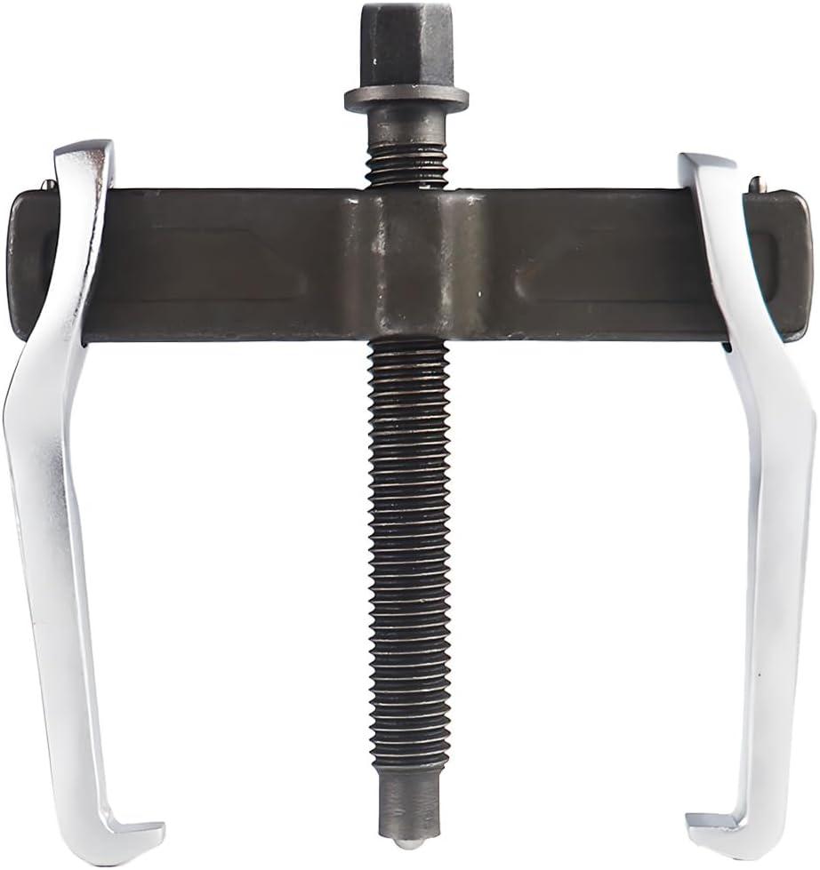 2-Jaw Gear Puller 4 Inch, Adjustable Two Jaws Bearing Puller for Pulley Flywheel Gear Removal – Heavy Duty Steel Puller Tool for Internal & External Use, Non-Slip Grip with Hexagonal Screw