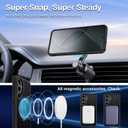 for Samsung Galaxy S25 FE Case,with Magnetic Invisible Stand [Military Drop Protection] [Compatible with MagSafe] Shockproof Slim Translucent Anti-Slip, Black Matte