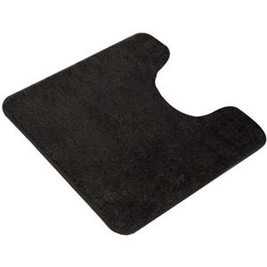 Reyox Plush Shaggy Bath Rug, Contour Mat and Toilet Lid Cover, Soft Microfiber Non Slip Bathroom Rugs Black U-Shaped (U-Shaped, 19.7"x19.7")